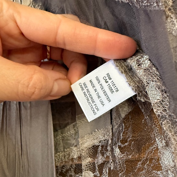 Komaro Beaded Charmeuse & Cliffon Tiered Dress withh Jacket - Picture 13 of 14